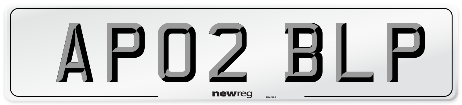 AP02 BLP Number Plate from New Reg